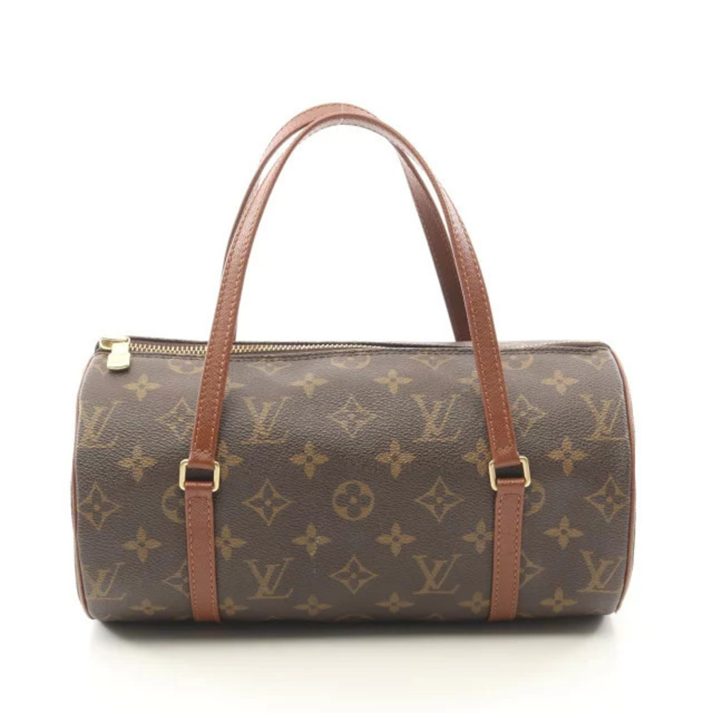 Louis Vuitton Papillon Handbag Canvas Leather Monogram Brown